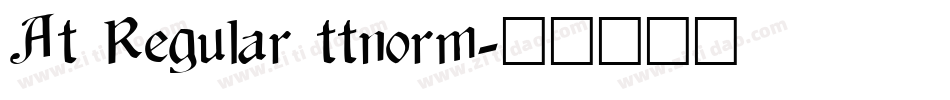 At Regular ttnorm字体转换